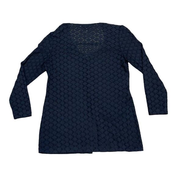 St. John Navy Blue Santana Knit Cardigan & Skirt Suit Set By Marie Gray Size 10 - Picture 5 of 11